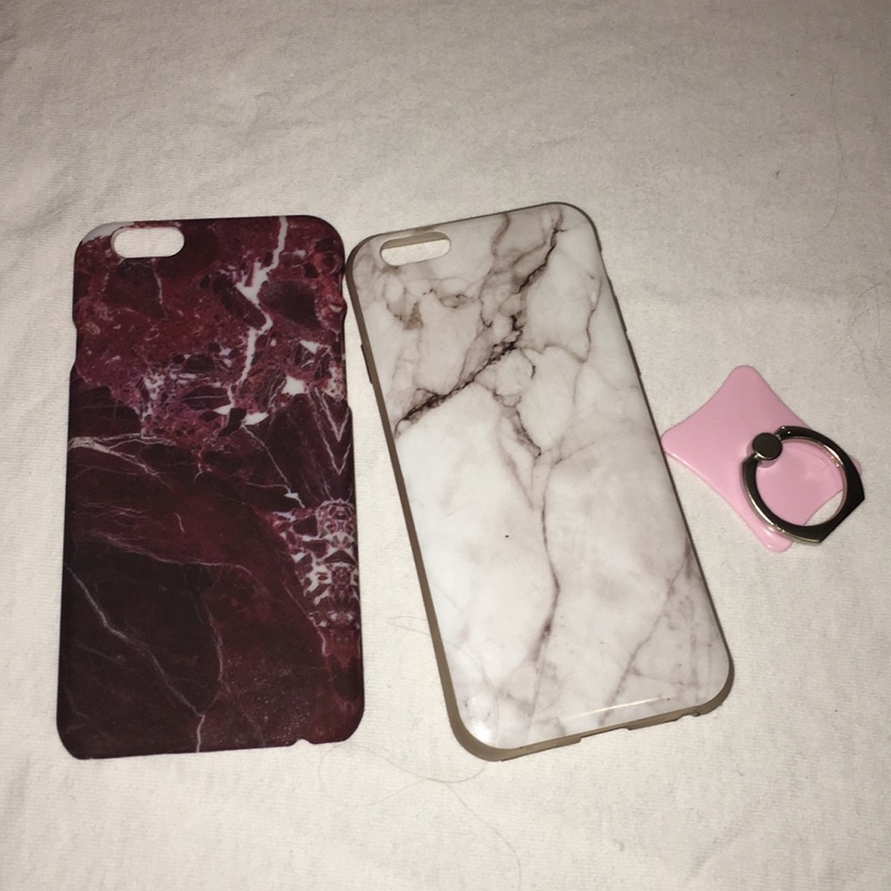 2 phone cases for 6/6s with a stick on holder